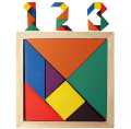 High Quality Children Toy Geometry Wooden Jigsaw Puzzle Tangram Puzzle Made Of Wood Educational Toys for Kids. 