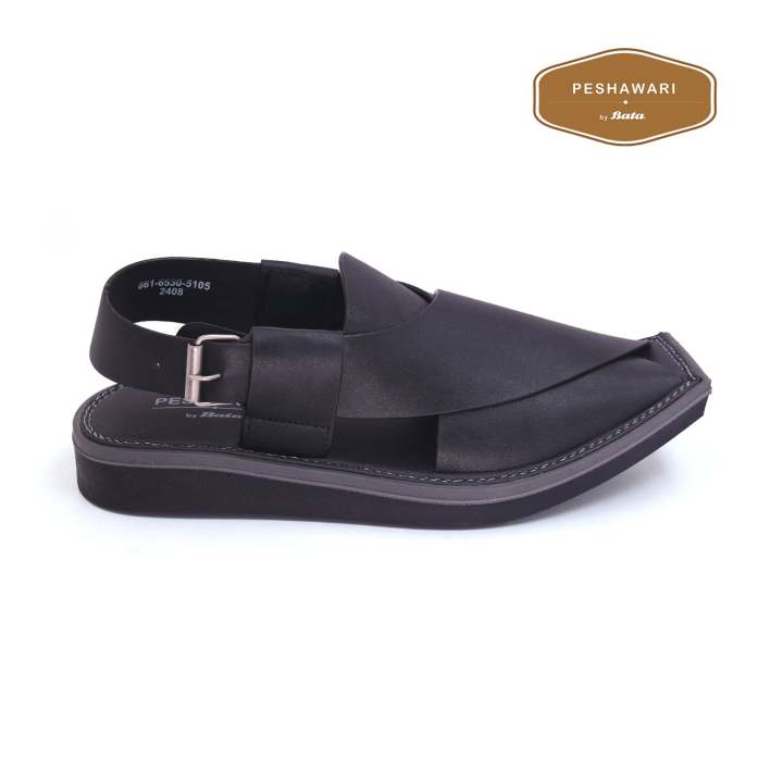 Peshawari%20By%20Bata%20Black%20Peshawari%20Sandals%20For%20Men%20-%20Image%202