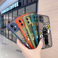 JIUMOO For Realme 7 4G Case Fashion Tide Brand Clear Daisy Pattern Thin Side Square Edge Frosted Transparent Hard Phone Cases New Design Shockproof Silicone Casing Full Cover Camera Protection Softcase. 