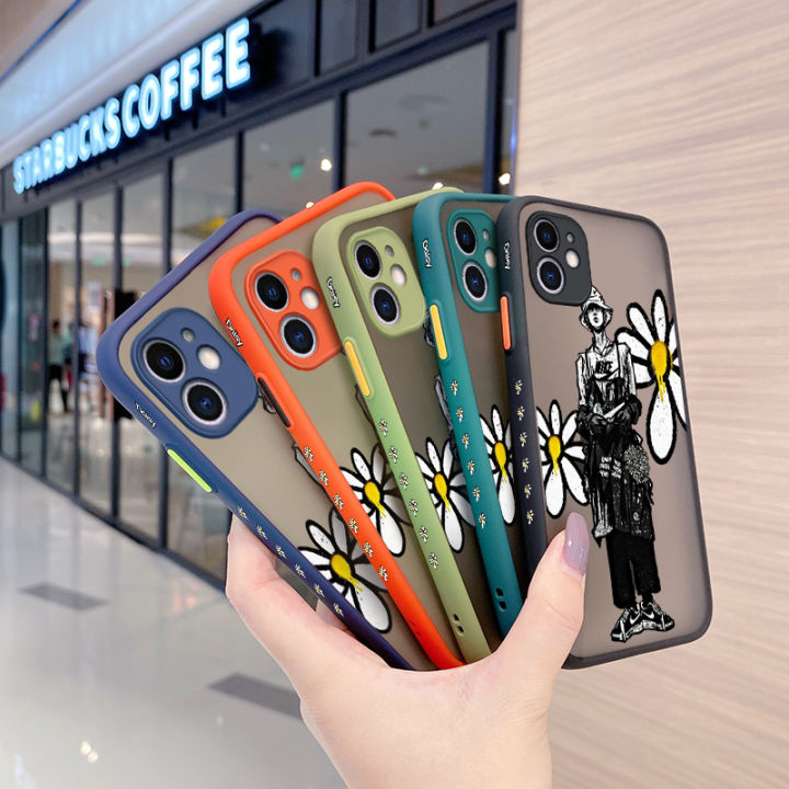 JIUMOO%20For%20OPPO%20A55%204G%20Case%20Fashion%20Tide%20Brand%20Clear%20Daisy%20Pattern%20Thin%20Side%20Square%20Edge%20Frosted%20Transparent%20Hard%20Phone%20Cases%20New%20Design%20Shockproof%20Silicone%20Casing%20Full%20Cover%20Camera%20Protection%20Softcase%20-%20Image%205