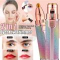 Chargeable Flawless 2 in 1 Eye Brow And Facial Hair Remover Machine,. 
