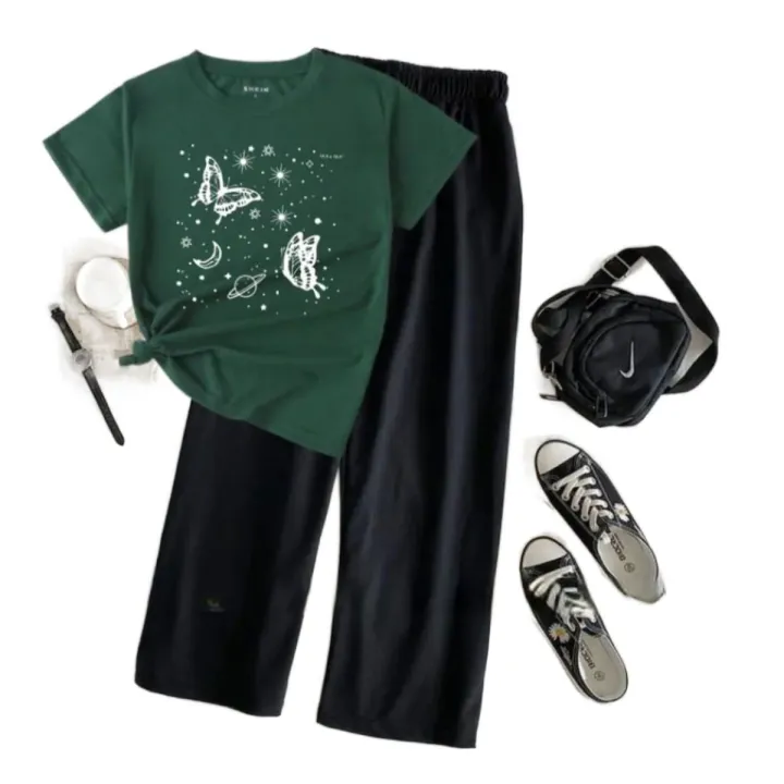 Summer%20Soft%20And%20Comfy%20Casual%20Suit%20Half%20Sleeve%20Tshirt%20And%20Flapper%20Trouser%20combo%20For%20Women%20And%20Girls%20-%20Image%202