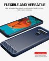Leweisi Carbon Fiber Bumper Phone Case For LG K51 / LG Q51 / LG Reflect Back Cover Coque Shockproof Protective. 