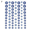 Nail Slider Eyes Patterns 3D Effects Ultra Thin Abstract Line Pattern Evil Eye Design Nail Sticker for Women. 