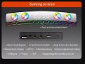 SOAIY SH39 RGB Color Bass Sound TF Card USB Flash Drive Auxiliary Microphone Input Home Wireless Bluetooth 5.0 PC Gaming Speaker. 