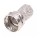 RG6 F Plug Connector Silver Waterproof Satellite Aerial Cable Screw Twist Coax Fit For RG6 coaxial cable. 