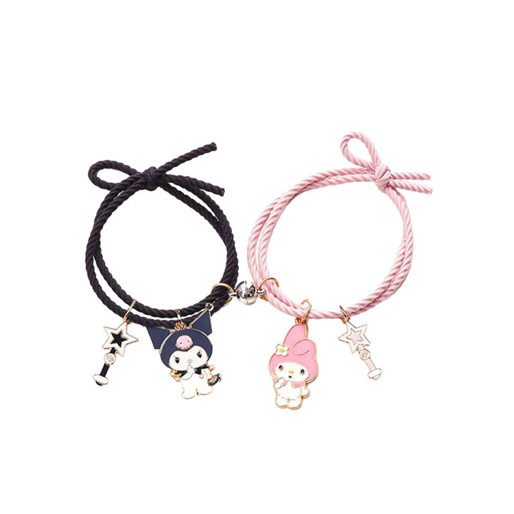 Friendship Bracelet Elastic Magnetic Bracelet 2pcs Korean Cartoon