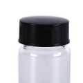 1pcs 20ml small lab glass vials bottles clear containers with black screw cap. 
