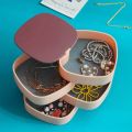 1Pcs Jewelry Organizer 360 Degree Round Rotating Jewelry Storage Box - Multi. 