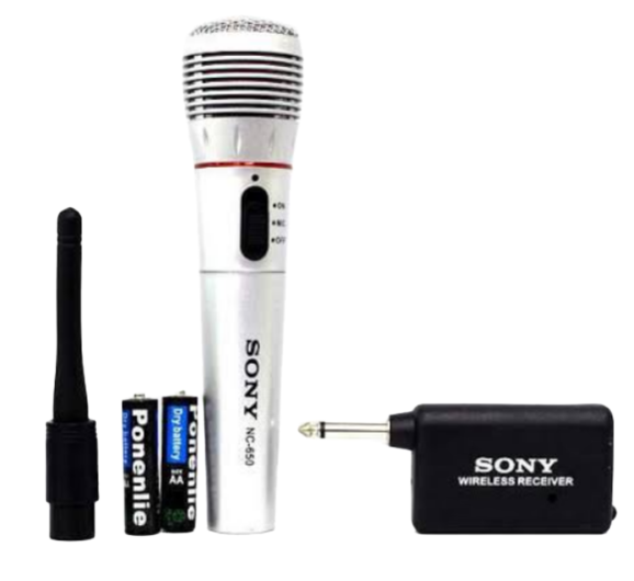 Sony WM-650 Portable Wireless and Wired 2 in 1 Microphone for Home and Stage Use
