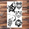 【HOT】 Black Scorpion Temporary Tattoos For Adults Men Realistic Dragon Wolf Tiger Thorns Fake Tattoo Sticker Hand Leg Tatoos Creative. 