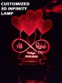 Couple Name Heart Shape Customized 3d illusion Lamp for couples | A perfect personalized gifts for all occasions Valentines gifts, Christmas Gifts | A perfect gift for him, her, father, mother, husband, wife, boyfriend, girlfriend. 