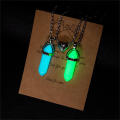 1 piece Hexagon Stone Magnetic couple necklace LED  Pendant Couple necklace Glow In The Dark Astronaut pendant necklace Resin Glow in the dark necklace for Couple necklace Lover Jewelry Couple. 