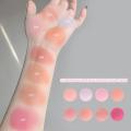 【2024】 8 Color Korean Blush Air Cushion Cheek Contour Pink Makeup Palette with Applicator Puff Facial Waterproof Blusher Tint Mud Cream. 