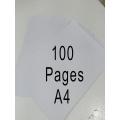 100 Pages of A4 Paper Light Grey Color - Pack of 100 Sheets. 