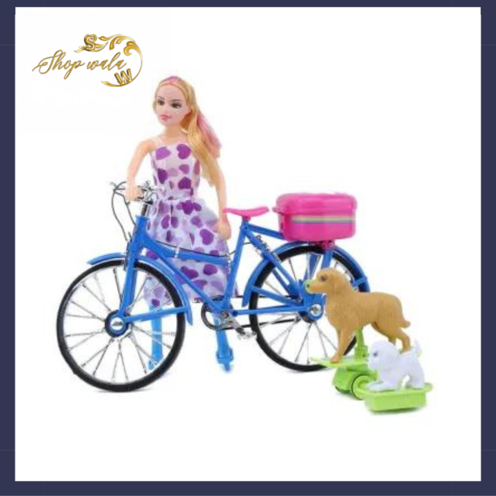 Barbei Doll Bicycle toy acccessories for Girls Daraz.pk