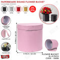 Paper Board Round Bucket Box Collection, Packaging Flower Arrangement Wedding Centerpiece Party Decor Supply For Birthdays, Wedding, Engagement, Mangi, Date Fixed, Nikkah. Shadi, Party Supplies Decoration, Valima, Anniversary, Bridal Showers. 