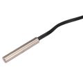 5pcs 1 Meter Waterproof Temperature Sensor Probe, Stainless Steel 10k 3950 NTC Thermistor Probe, Digital Temperature Transimitter Extension Cable,CPU Temperature Sensor,black&silver. 