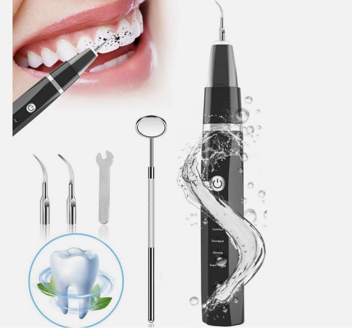 Intelligent Ultrasonic Electric Tooth Cleaner Tool Kit Set Dental Teeth Cleaning Machine Tartar Plaque Calculus Remover Coffee Stains USB Type C Rechargeable