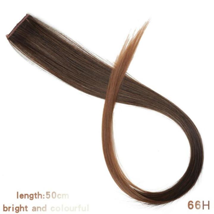 20inch Long Straight Synthetic Clip-In Hair Extensions - Copper