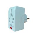 Clopal 10A Round 2 Pin Multi Plug & Socket with Fuse Protection. 