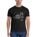 Bob Lazar UAP sketch classic Mens T shirt active T-shirt men's T-shirts heavyweight T shirts for men men clothings. 