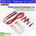 ANENG 22-in-1 Multimeter Test Lead Set 1000V Silicone Insulated Test Probes with Alligator Clips Banana Plugs Tips Needle Point  by electrica. 