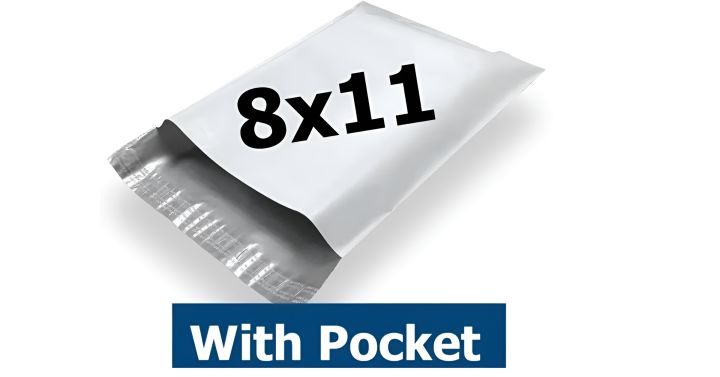 Packing Flayers, Bundle of 20 High Quality courier flyer bags with address pocket , size 8 x 11 Inches