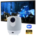 Smart Mini Projector H9 Meterle Android 11 Full HD Projector Native 1080P 4K Support 5G WiFi 6 Bluetooth 5.2 Home theater Movie Projector Electric Focu Auto Keystone For PC/Lap/PS5/iphone/android can connect with the all phone. 