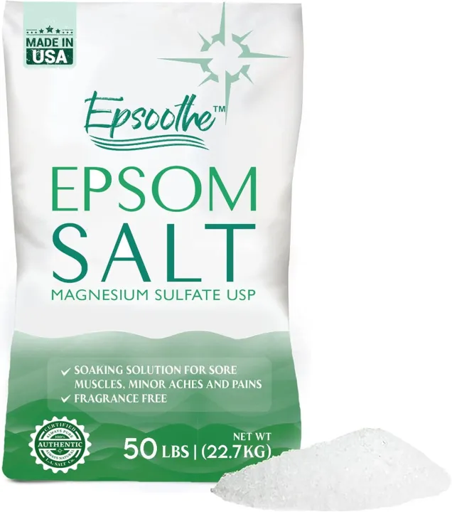 Epsom Bath Salt, Magnesium Sulfate USP, Unscented, Fine Grain, 200g Bag ...