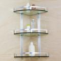 Bathroom Shelves Bathroom Shelf Corner Glass Shelf For Bathroom, Shower, Bedroom And Closets, Wall Mounted 8mm Thick Tempered Glass (Color : With Towel Rail, Size : 2-layers). 