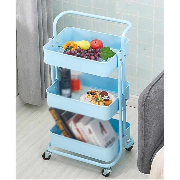 3Tier Utility sold Cart, Rolling Cart with Wheels and Handle, Multi-Function Organizr