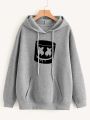 Marshmello Printed Fleece Full Sleeves Pull Over Hoodie For Men & Women. 