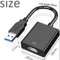 USB to HDMI Adapter, USB 3.0 to HDMI Cable Multi-Display Video Converter,USB 3.0/2.0 to HDMI 1080P Video Graphics Cable Converter with Audio for PC Laptop Projector Monitor HDTV Chromebook. 