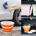 Foldable Silicone Collapsible Outdoor Fishing Pot Durable Camping Bucket 10Liters - AABA MALL. 