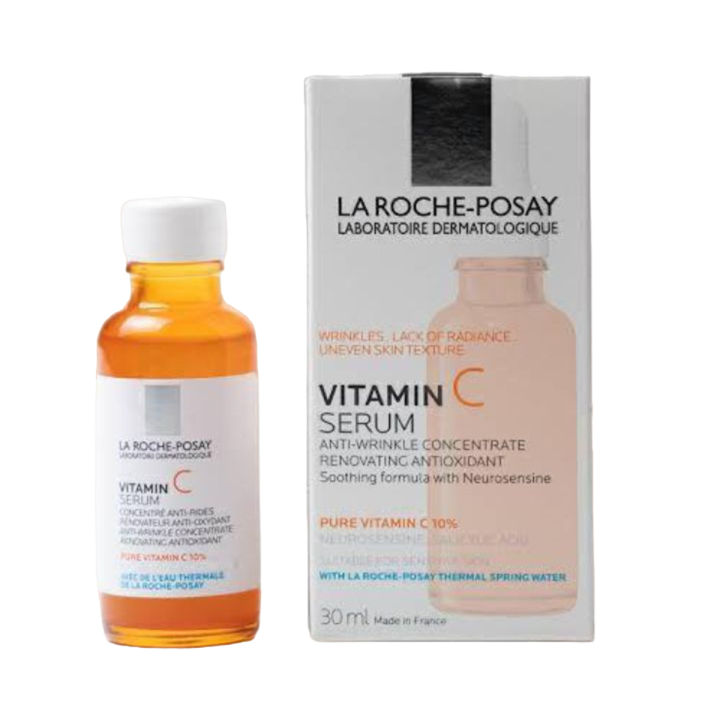 La roche posay laboratoire dermatologique VITAMIN C SERUM ANTI-WRINKLE CONCENTRATE RENOVATING ANTIOXIDANT SOOTHING FORMULA WITH NEUROSENSINE PURE VITAMIN C 10%, 30ML