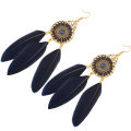 Earring Elegant Delicate Vintage Feather Eardrop for Dressing Room. 