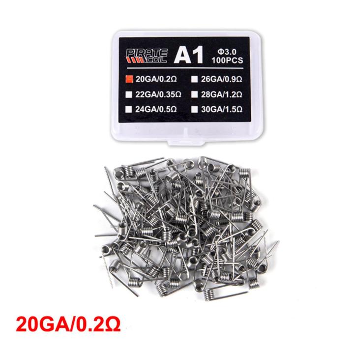 100Pcs/box A1 Coil Wire Heating Resistance Premade Coils DIY Prebuilt Coil Wire Podazz
