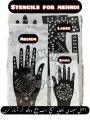 Mehndi sticker stencil designs (Mix design) 3 sizes AVAILABLE. 