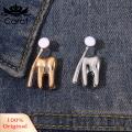 Carat Tooth Brooch Alloy Pin Lapel Badges Fun Dental Jewelry Gifts. 