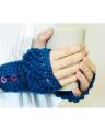 Blue Wool Gloves for Women. 