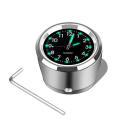 Universal Fit Motorcycle Clock High Visibility Aluminum Chrome Handlebar Watch Waterproof Luminous Bike  Clock for Motorbiking Outdoor Adventure Motorcycle Enthusiasts -Keeping Biker Gear. 