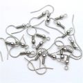 Earring Hooks Base For Jewellery Making Silver (50 Pairs). 
