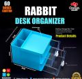 Kawaii Rabbit Desk Organizer with Multiple Slots – Perfect for Organizing Stationery, Remotes, and Supplies. 