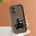 UCUC for OPPO A18 A38 Back Cover Motorcycle Rider Soft Silicone Square Ladder Phone Case. 