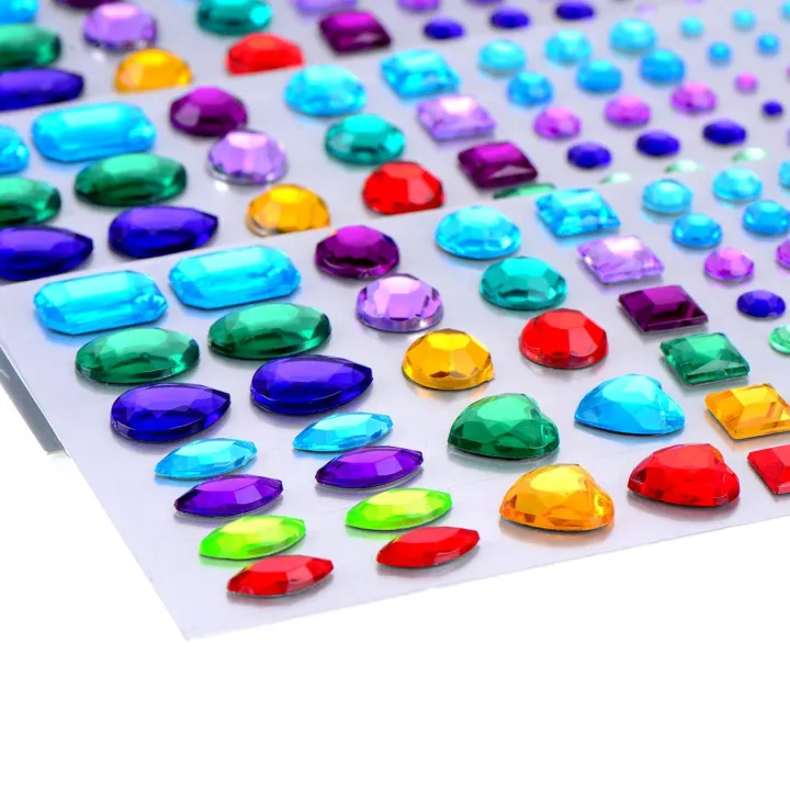 Self-adhesive%20Rhinestone%20Sticker%20Bling%20Craft%20Jewels%20Crystal%20Gem%20Stickers,%20Assorted%20Size,%205%20Sheets%20(Multicolor%203)%20-%20Image%205