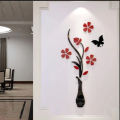Vase in Red & Black color-Wall decoration items-Room decoration items-Wooden wall decoration items for home-Premium Quality-Home decoration items-Home decoration ideas. 
