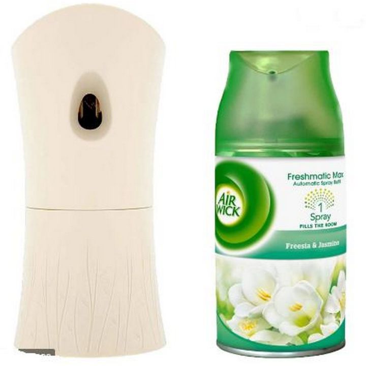 AIR WICK FRESH MATIC PURE FREESIA AND JASMINE AUTOMATIC SENSOR MACHINE + 250 ML REFILL ROOM FRESHNER
