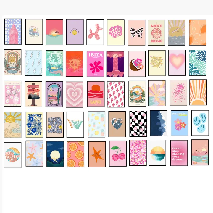 Aesthetic%20Wall%20Collage%20Kit,%20Set%20of%2050%20Modern%204x6%20inch%20Posters%20for%20Room%20Decor%20-%20Image%207