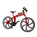 Mini Folding Bicycle, Miniature Alloy Folding Mountain Bike Model, Yellow/Red/Blue. 